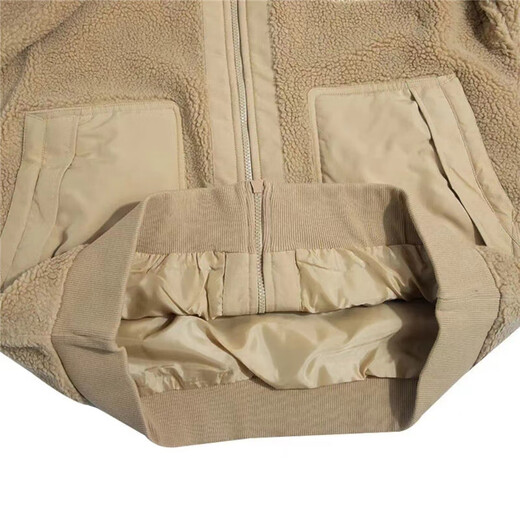 adidas Adidas Cotton Jacket Men's 2024 Autumn New Sportswear Lambskin Warm Windproof Jacket Cotton Jacket Light Khaki/HP1391/Lambskin S/175/92A