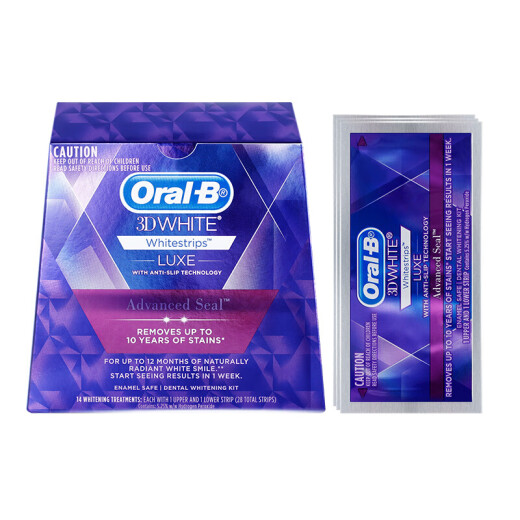 Oral-B [Bonded Warehouse] Oral-B (Oral-B) American 3D Whitening Whitening Anti-Yellow Teeth Patch (Expiration Date 24.7.1) 14 packs of 28 pieces