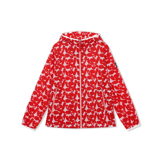 Aigleaigle Aigaoxia Frauen leichter wasserbeständiger und leicht zu packend gedruckter Ultraleichte Red Print Q7024 38 (165/88a)
