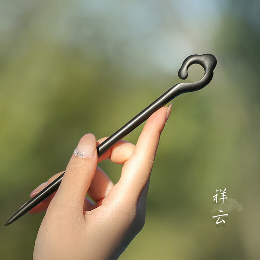 Lingchuan Tianzhi ebony ancient style hairpin simple new Chinese style wooden hairpin main body wholesale hairpin 17049-1-bamboo style ebony