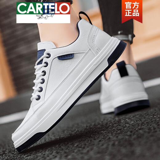 Cartelo 2025 Neue wasserdichte Herrenschuhe Herbst Internet Promi Casual Schuhe Koreanische Version Vielseitige trendige Arbeit und Arbeit trendy Schuhe 9925 Schwarz 39