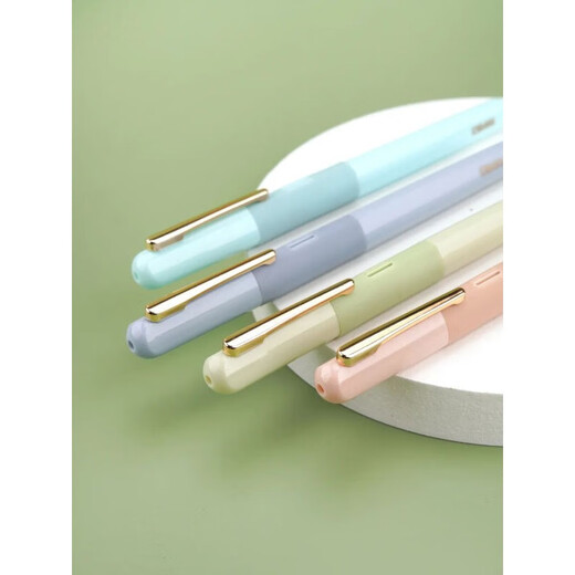 NBX genuine DS-761 triangle positive ink capsule pen can replace ink-absorbing students' frosted, non-splashing ink fine tip pen Green 0.5mm official standard bag tip