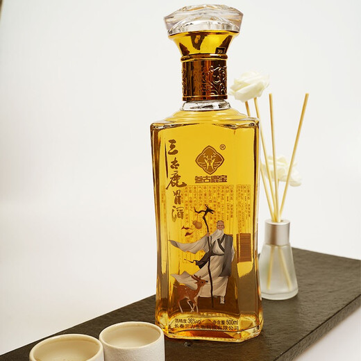 鹿归春三古鹿宝长白山鹿胃酒36度 梅花鹿胃酒东北特产宴请礼盒装 36度 500mL 6瓶 整箱