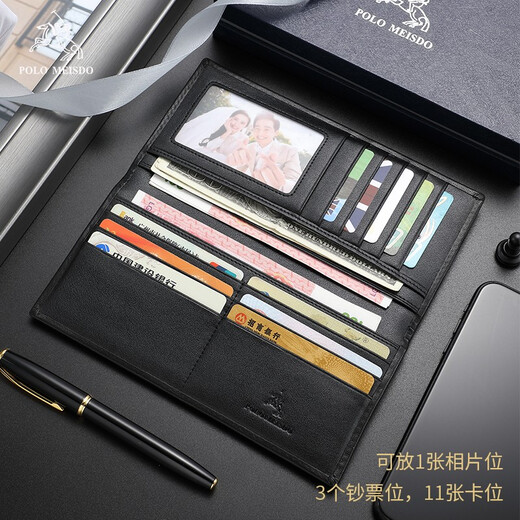 Paul Mesid Men's Wallet Men's Long Le cuir portefeuille Cow Hide Fashion Wallet Birthday Gift For Boyfriend Husbo