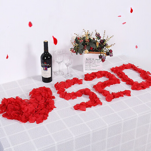 翠涛玫瑰花瓣 520情人节仿真求婚结婚派对布置表白婚房道具1000片