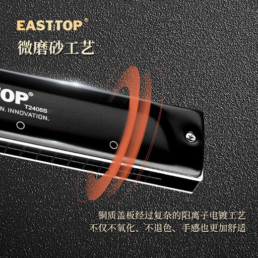 东方鼎EASTTOP东方鼎T2406S复音24孔演奏初学成人专业口琴演奏学生 #G调=降A调