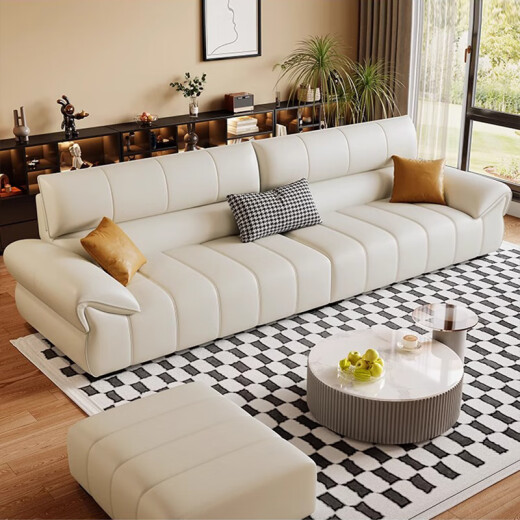 Jianxin echtes Ledersofa Wohnzimmer 2025 Neues kleines Wohnungssofa modernes einfaches Ledersofa 699