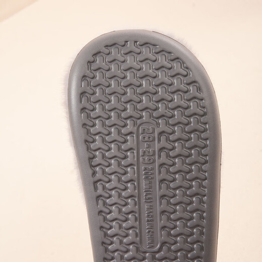 LA CHAPELLE HOMME Men's and Women's Children's Indoor and Outdoor Home Warm Soft Soled Cute Plush Cotton Slippers Orange 28-29