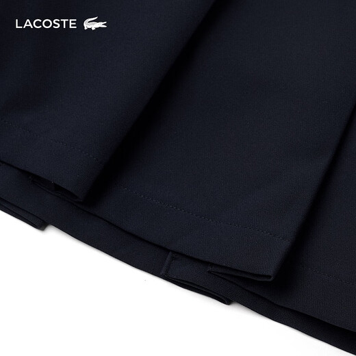 LACOSTE French crocodile women's side zipper design simple casual daily commuting versatile pleated shorts GF3879 166/navy blue 34 155