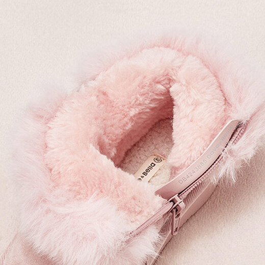 David Bella (Dave/Bella) Neue Mädchen Schneestiefel Herbst und Winter plus Samt warme Kinder -Baumwollstiefel Kinderstiefel Babyschuhe rosa [Spot] 22