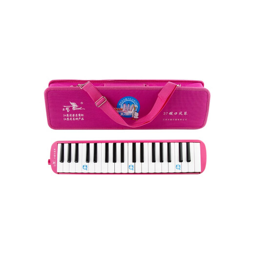 37-Key-Schüler nutzen Mundharmonika für Kinder, um für Erwachsene Mundharmonika zu spielen. Customized Performance-Anweisungen 37-Key-Organ [Pink] + Tastaturaufkleber + ein zusätzliches Mundpaar Blasenrohr