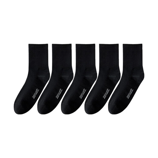 Jeanswest men's socks spring new style ribbed mouth tightness pure cotton stockings 5 ​​pairs YM black 2010 5 pairs F