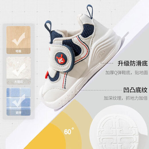 BradMiller baby boy shoes autumn soft-soled children's shoes 1-2 to 3 years old female baby functional shoes spring and autumn breathable toddler shoes K969 sapphire blue 13.5 inner length 13.5cm