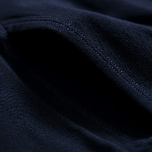 Three-gun autumn clothes, long johns, thermal underwear for men, stretch thin, slim fit V-neck, round neck, men's and women's Lycra cotton couple set, Lycra cotton solid color, men's navy V-neck XL