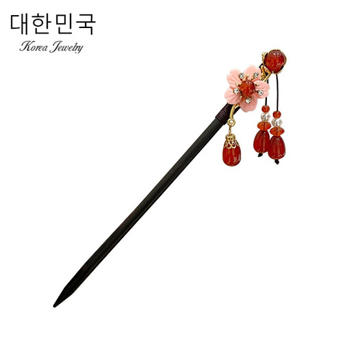 Qianla Children's Ancient Style Chinese-style Wooden Hairpin Girls' Walking Tassel Pendant Hair Accessories Red New Year's Eve Hair Accessories Liu Hanyan A22-308