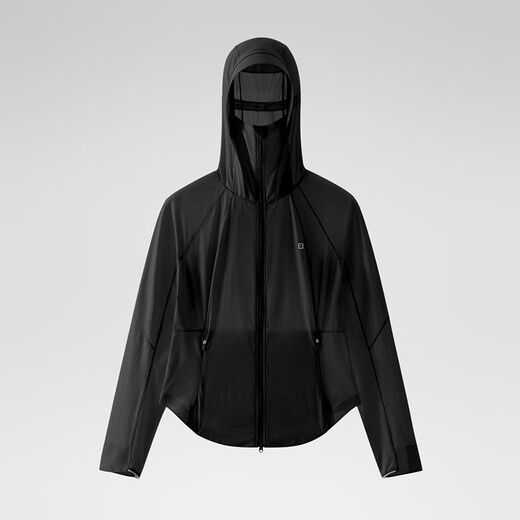 Banana [Same Model for Zhao Lusi] Cold leather 702UV Pro slim sun protection clothes for women with waist-retracting sun protection jacket [Same Model for Zhao Lusi] Black M