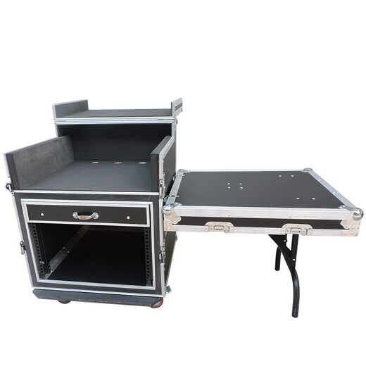 12U16U flight case cabinet power amplifier audio cabinet mixer with shelf flight case stage equipment cabinet 8+4 single layer one workbench + 2u drawer