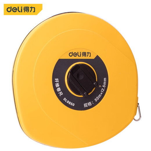 
Deli Tape Ruler Soft Ruler 10m20m30m50mFiber Tape Ruler Box Type Tape Ruler Playground Disc Leather Tape Ruler Telescopic Ruler DL9850 Disc Fiber Ruler 50m