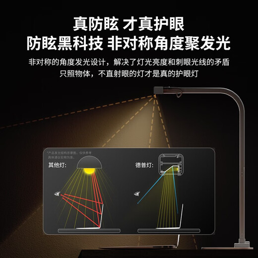 Dp dupi Depu eye protection desk lamp national AA level children and students learning machine screen reading desk full spectrum anti-glare eye protection 60CM Xiaobai Plus full spectrum eye protection desk lamp pedestal model
