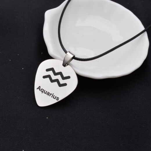 
Toto stickers, twelve constellations necklaces, guitar picks, custom-made best friend couples, titanium steel leather rope necklace, SN9928, one side, one side, one side, one side, zodiac sign - Scorpio, with stainless steel bead chain 60cm