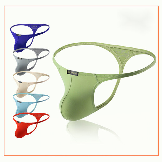 ROSELEX Gerbes men's underwear nylon sexy low-waist single T-pants large size thong men's skin color XL