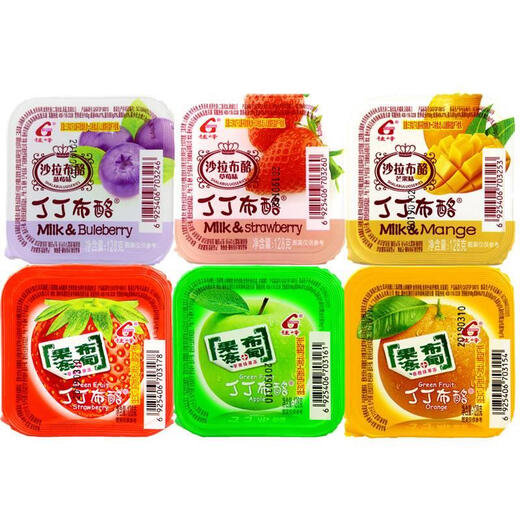 桂峰丁丁布酪布丁果冻零食128gx16盒草莓芒果味吸吸冻解暑大布丁 买12送12128g*24盒3板装