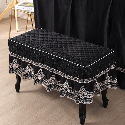 Fabric square makeup stool cover, dressing table stool cover, bar chair cover, home piano stool cover, shoe stool cover, watery tenderness yellow 38*78