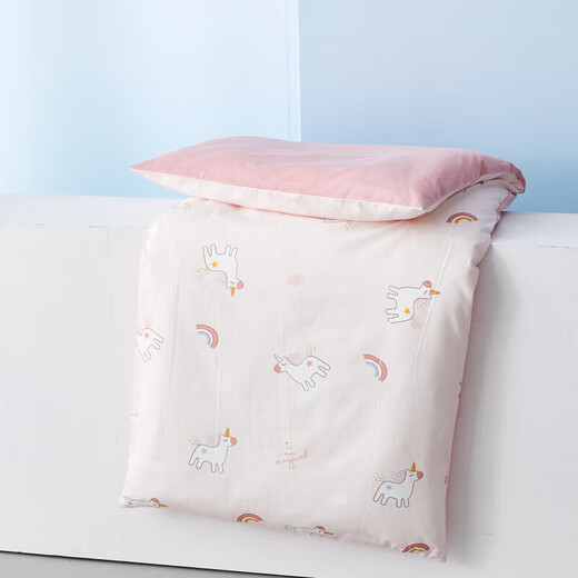 MERCURY Kids Kindergarten Cotton Antibacterial Mattress Cover (Cream Powder/Pink Peach) 60cm 135cm Infant Category A