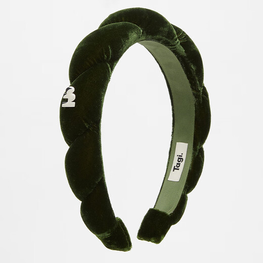 Tagi. Velvet twisted retro silk headband velvet high skull multi-color essential autumn and winter headband hair accessories retro green