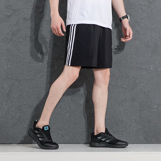 Adidas Männer Fitness Sportanzug Lauftraining Anzug Basketball Fußball Uniform kurzärmelig T-Shirt Lose Shorts IC9282+IC1484 S
