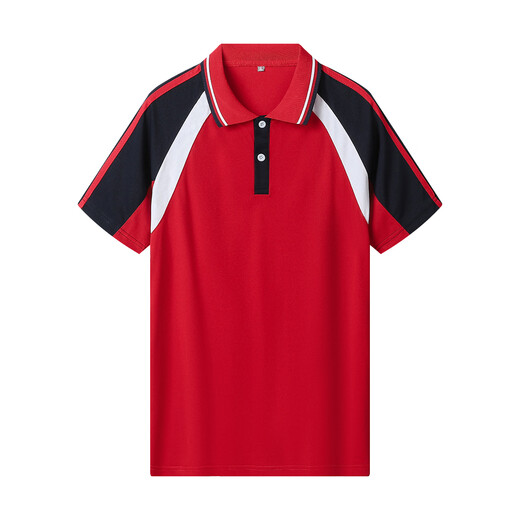 彩色袖口2号夏季中学生校服短袖初中生高中POLO白色小学生T恤班服 SLY5155白色 175