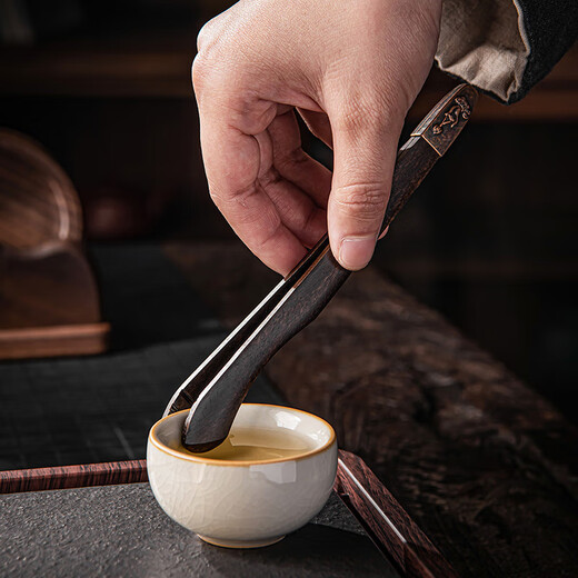 Xiangye Walnut Tea Ceremony Six Gentlemen Set Tea Set Accessories Complete Tea Needle Tea Clamp Coaster High-end Household Tea Making Tools
