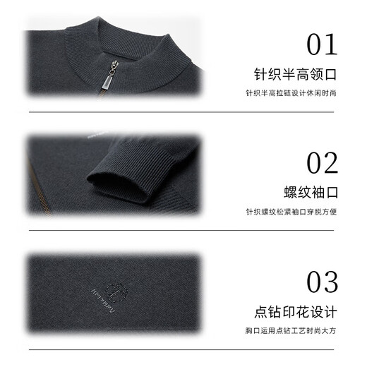 Shanshan 100% Pure Cardigan Cardigan Chaqueta de punto de punto de punto de punto Otoño e Invierno Nuevo Top Men's Clothing 99 Black T700Tym25 XL (180/96a)