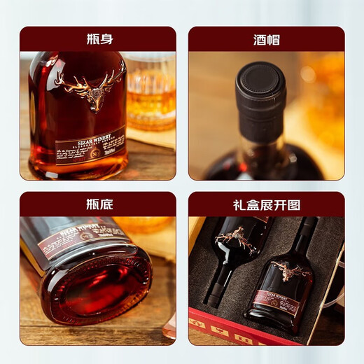 Göyalun Winery XO Brandy Rice French Rice Importado Vino extranjero de 40 grados Luweis 700ml 2 Botellas Hand-Held Gift Box