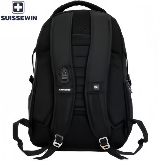 SUISSEWIN Swiss backpack saber business commuting large capacity water-proof computer backpack fashion student internet celebrity bag black 9923 classic model