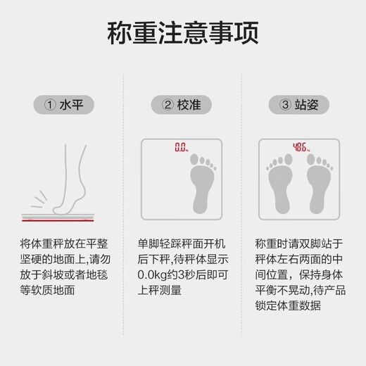 香山 体重秤电子秤人体 家用精准称重体重计高精度人体秤健康减肥秤室温显示 萌白【电池款】