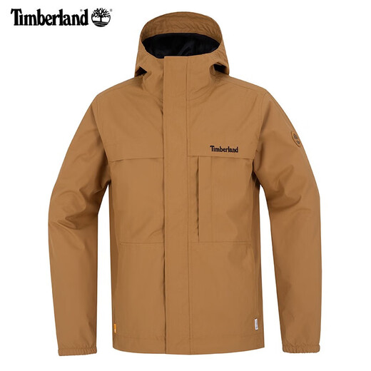 Timberland添柏岚冲锋衣男秋冬户外徒步登山外套防风工装连帽硬壳夹克A695W A695WP47/小麦色/新款刺绣标 XS/165