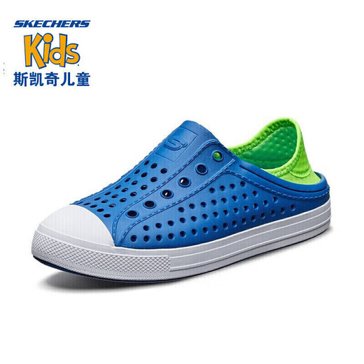 Skechers斯凯奇童鞋男童夏季透气一脚套网速休闲凉鞋洞洞鞋91995L