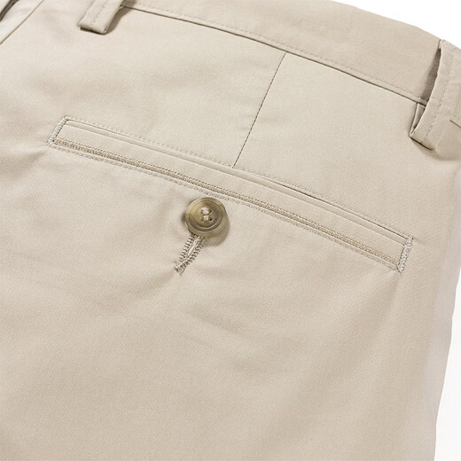 Pantalones casuales de siete lobo Men Barra de oxígeno de hielo Autumn Antibacterial y refrescante pantalones transpirables Men Negocios Pantalones rectos Pantalones de hombres 701 (Caki) 35 90a