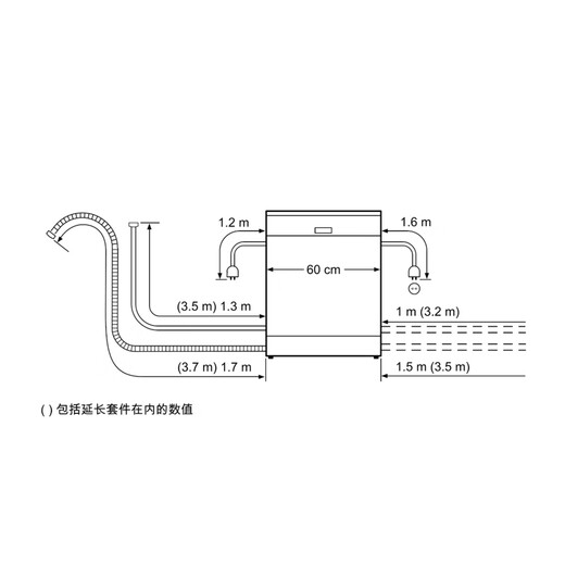 SIEMENS/ SJ436B18PC 12 sets of embedded automatic dishwasher dual high temperature drying SJ436B18PC