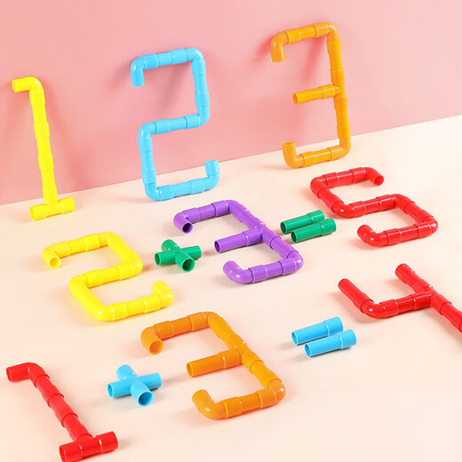 Tatanice Wasserpfeifen Bausteine Spielzeug Kinder große Partikel zusammengebaute Bausteine 144 Stück handgefertigtes DIY -Spielzeug Geburtstagsgeschenk