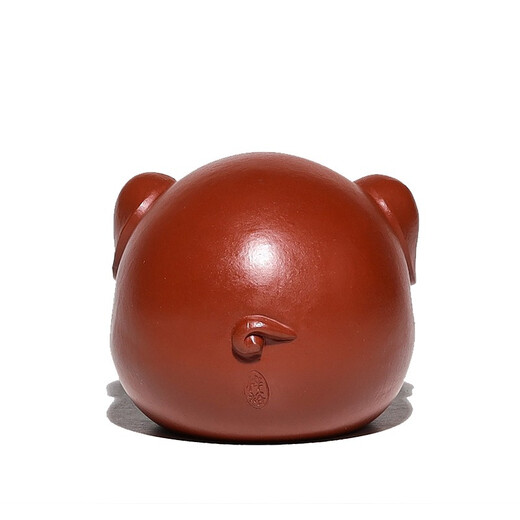 Fuyaji tea pet ornaments Yixing original mineral purple sand handmade piglet tea play handle piece Dahongpao style