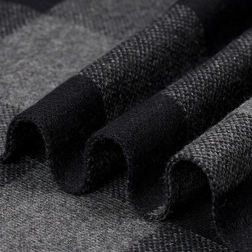 Woodpecker men's scarf winter warm thickened high-end cashmere scarf men's winter Korean version new birthday gift gift box ZMN-6768 gray