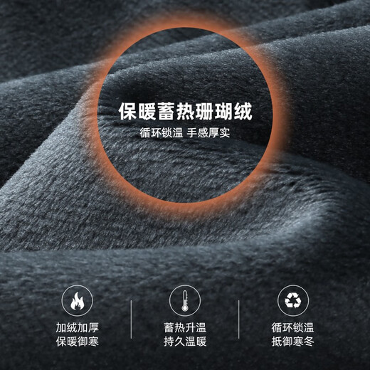 杉杉（FIRS）加绒保暖长袖衬衫男珊瑚绒秋季新款纯色加厚商务衬衣673 雾霾蓝 41