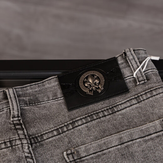 Aignesa grenzüberschreitende neue richtige Version Chrome Hearts Croat Jeans High Street Slim Jeans Schwarz WL9901 m