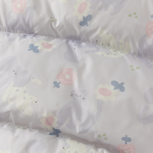 DAVE&BELLA children's down jacket girls' tops boys' down jacket winter new baby clothes warm children's coat cat print DB4238127-A 90 cm (recommended height 80-90cm)