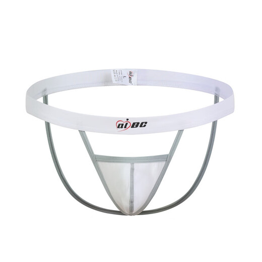 Please confidential delivery men's underwear sexy double thong ice silk low waist thin section hollow buttocks sex sky blue M