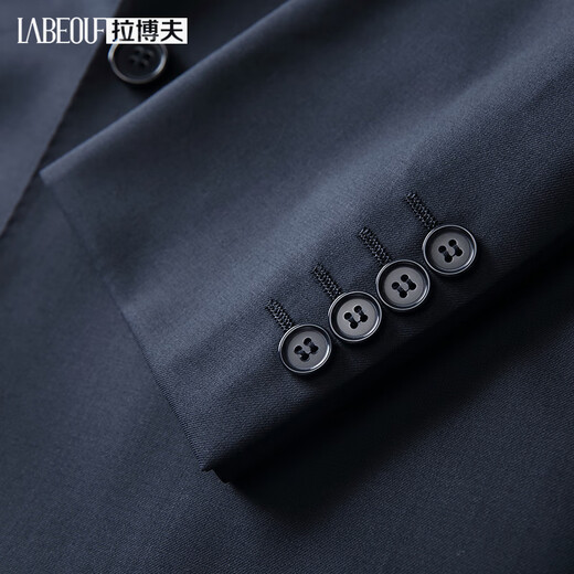 LaBeouf men's business casual suit handsome male god professional formal wear autumn and winter wedding banquet dress wool suit navy A version fine wool 42 size/160 top + trousers