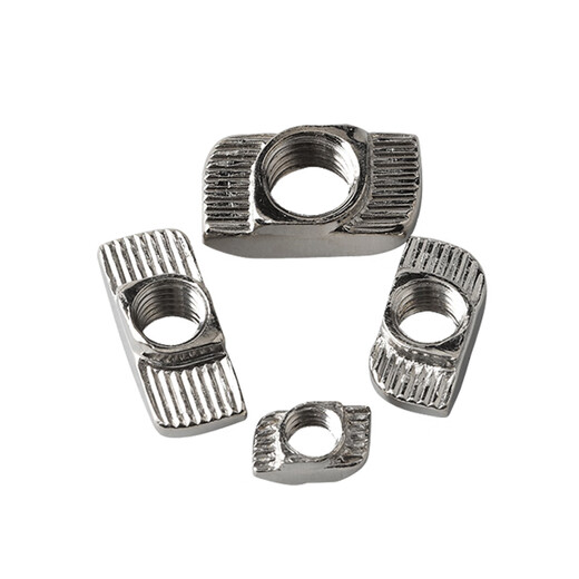 TDT iron nickel-plated European standard aluminum profile T-type nut 304 stainless steel national standard M3M4M5M6M8 national standard 30M4T type nut 40 pieces