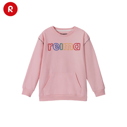 Reima Men, femmes et enfants Big Children's Sweat-shirt Automne et hiver nouvelles lettres sportives décontractées Pullover Cotton Top Pink 3030 110cm